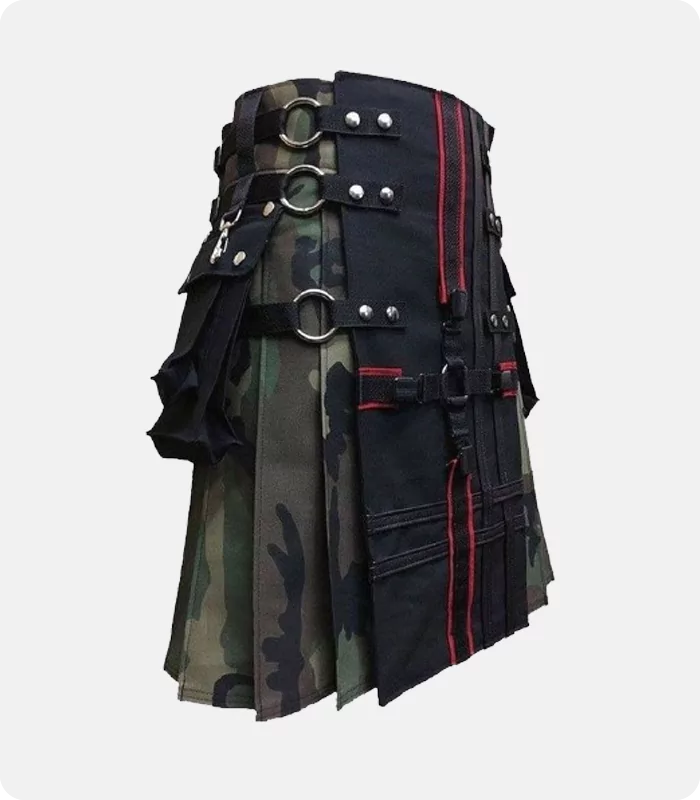 Camouflage Gothic Tactical Kilt Side