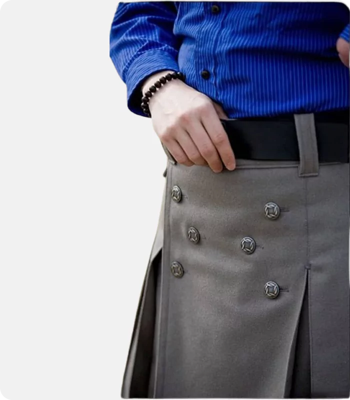 Cargo Utility Kilt With Dual Pockets Side