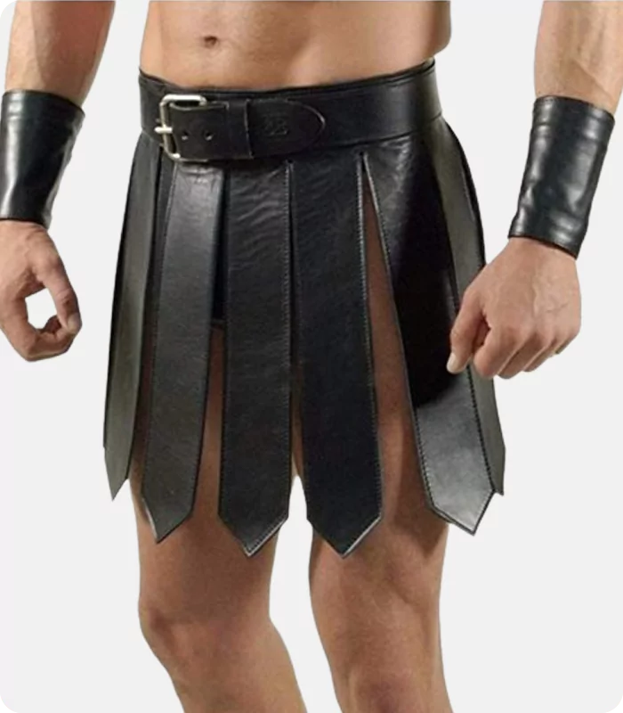 Custom Hand Made Gladiator Leather Kilt