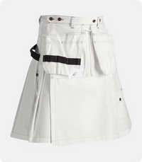 Custom Made Carheartt White Work Utility Kilt Side