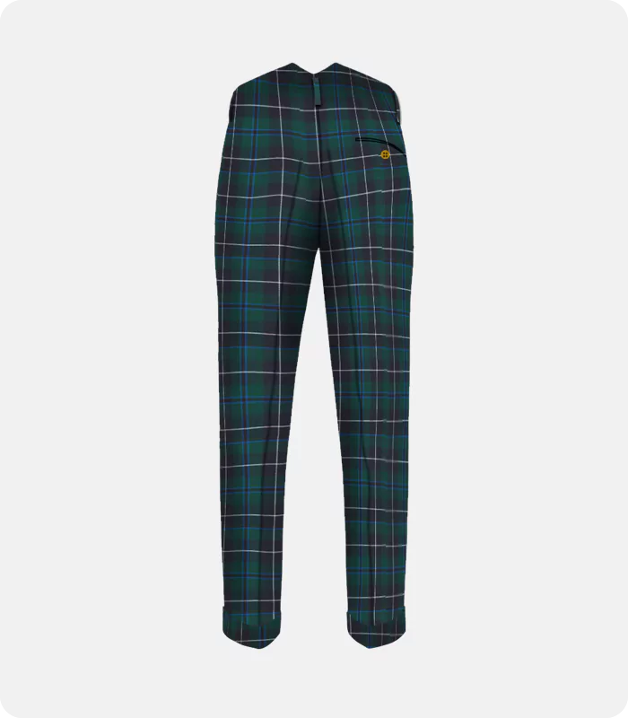 Custom Made Douglas Tartan Trousers Back