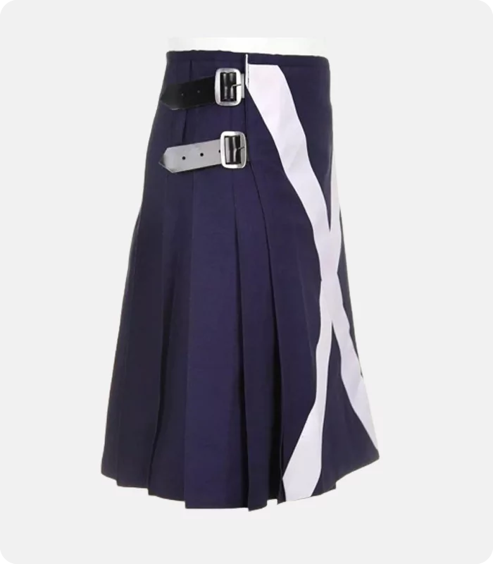 Custom Made Scotland Flag Kilt Side