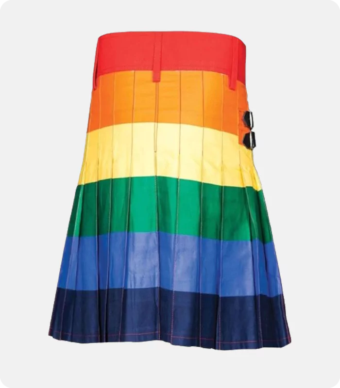 Custome Made Beautiful Rainbow Kilt Back