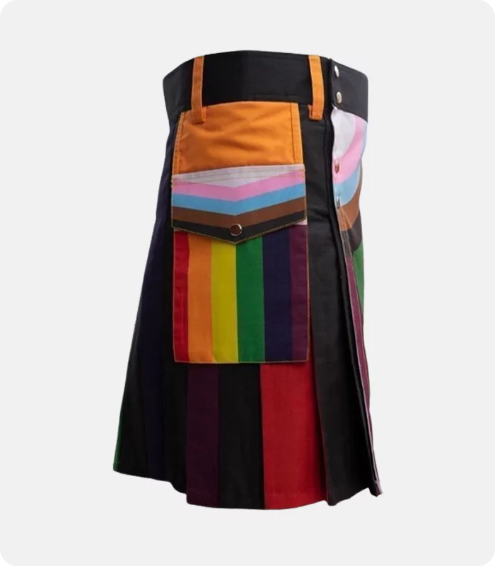 High Quality Rainbow Kilt Left Side