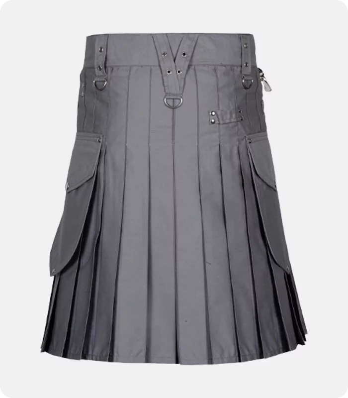 Modern Utility Kilt With Cargo Pockets Back