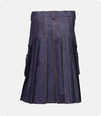 Premium Quality Blue Denim Kilt Back