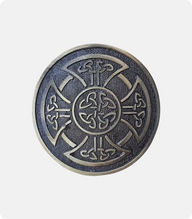 Round Celtic Knot Kilt Belt Buckle Antique