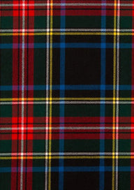 Black Stewart Tartan Fabric